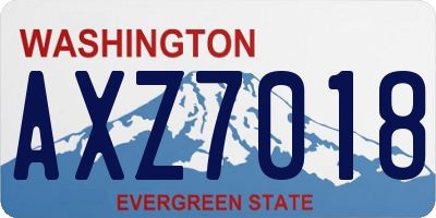 WA license plate AXZ7018