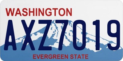 WA license plate AXZ7019