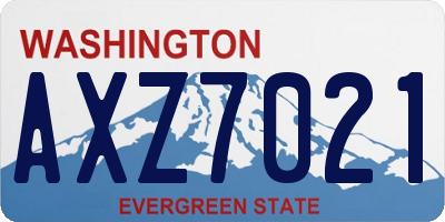 WA license plate AXZ7021