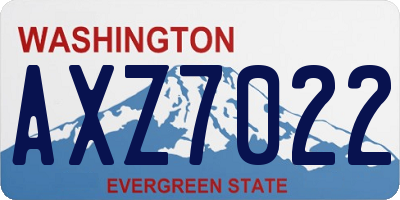 WA license plate AXZ7022