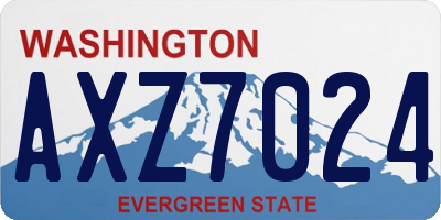 WA license plate AXZ7024