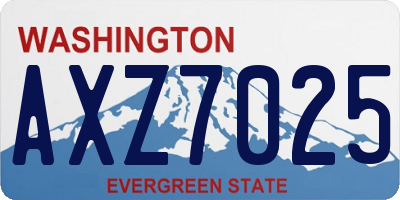 WA license plate AXZ7025