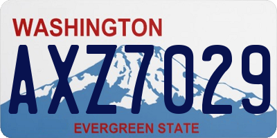 WA license plate AXZ7029