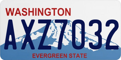 WA license plate AXZ7032