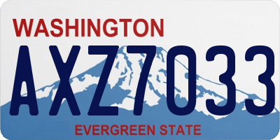 WA license plate AXZ7033