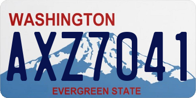 WA license plate AXZ7041