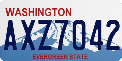 WA license plate AXZ7042