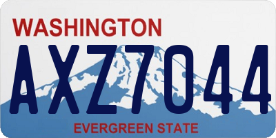 WA license plate AXZ7044