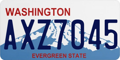 WA license plate AXZ7045