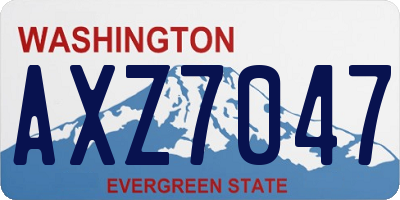 WA license plate AXZ7047