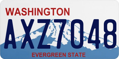 WA license plate AXZ7048