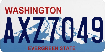 WA license plate AXZ7049