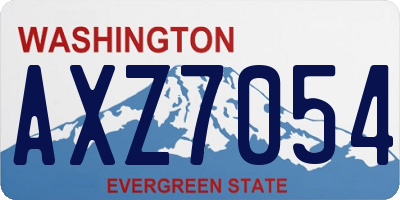 WA license plate AXZ7054