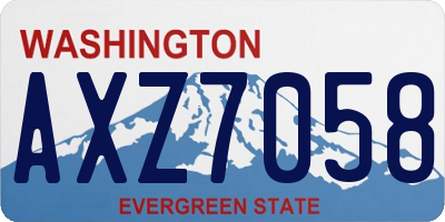 WA license plate AXZ7058