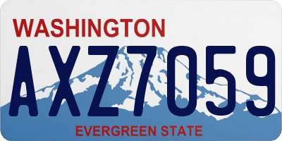 WA license plate AXZ7059