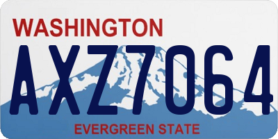 WA license plate AXZ7064