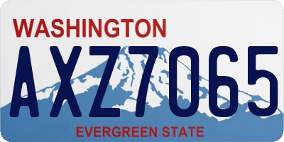 WA license plate AXZ7065