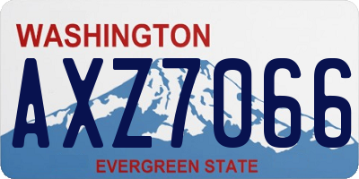 WA license plate AXZ7066
