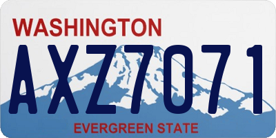 WA license plate AXZ7071