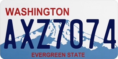 WA license plate AXZ7074