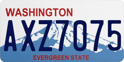 WA license plate AXZ7075