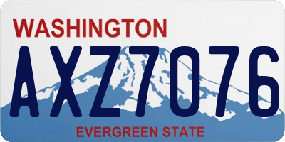 WA license plate AXZ7076
