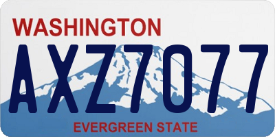 WA license plate AXZ7077