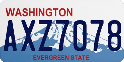 WA license plate AXZ7078