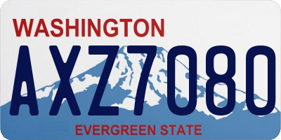 WA license plate AXZ7080