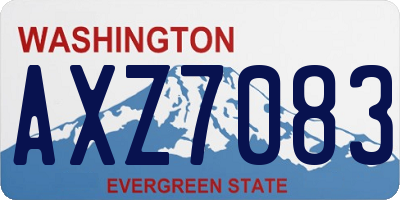 WA license plate AXZ7083