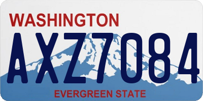 WA license plate AXZ7084