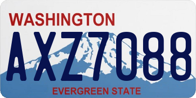 WA license plate AXZ7088