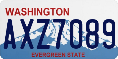 WA license plate AXZ7089