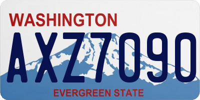 WA license plate AXZ7090