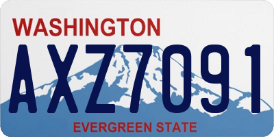 WA license plate AXZ7091