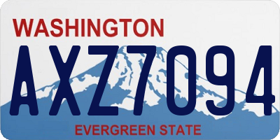 WA license plate AXZ7094