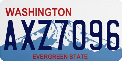 WA license plate AXZ7096
