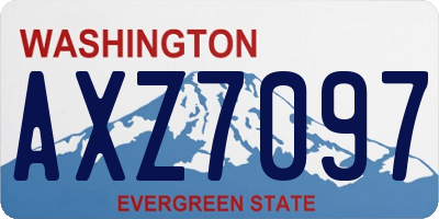 WA license plate AXZ7097
