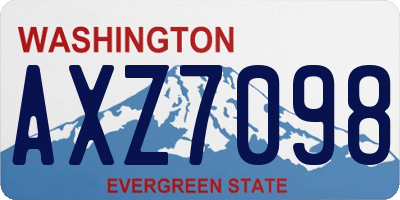 WA license plate AXZ7098