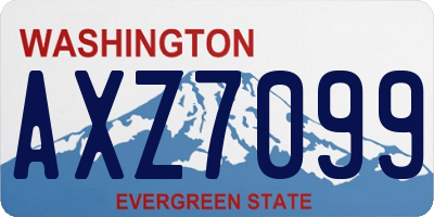WA license plate AXZ7099