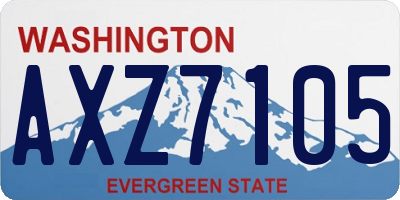 WA license plate AXZ7105