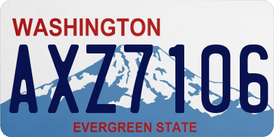 WA license plate AXZ7106