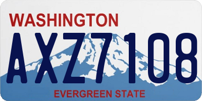 WA license plate AXZ7108