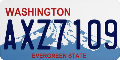 WA license plate AXZ7109