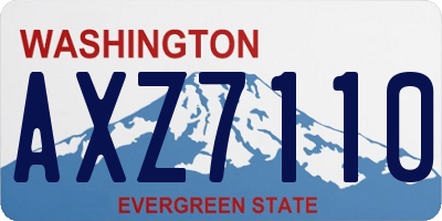 WA license plate AXZ7110
