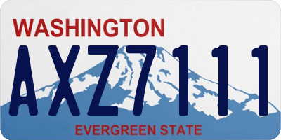 WA license plate AXZ7111