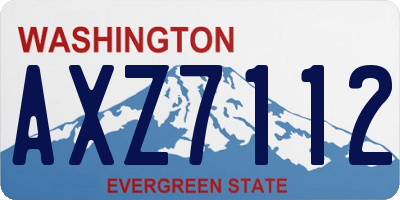 WA license plate AXZ7112