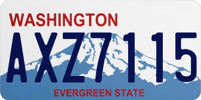 WA license plate AXZ7115