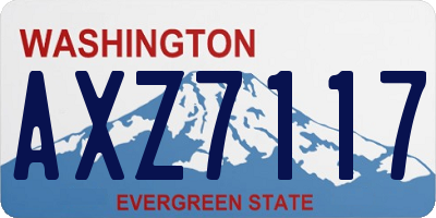WA license plate AXZ7117