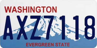 WA license plate AXZ7118